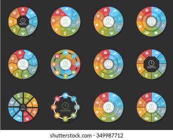 Infographics with illustrations of business objects for your design