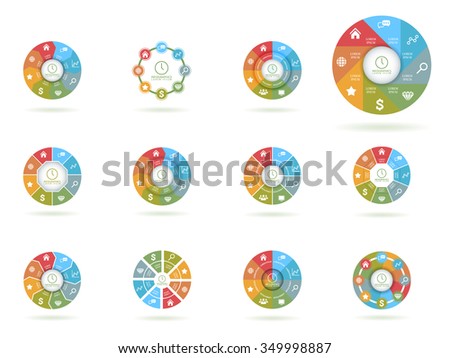 Infographics with illustrations of business objects for your design