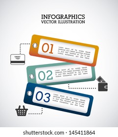 infographics labels over gray background vector illustration 