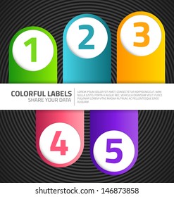 Infographics Labels with place for text or icon