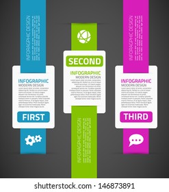 Infographics labels template with place for text and icons