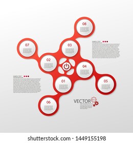 Infographics. Layout of the business plan.  Presentation of a new project. Development strategy. Marketing. Vector illustration.