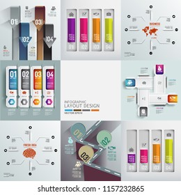 infographics layout design set