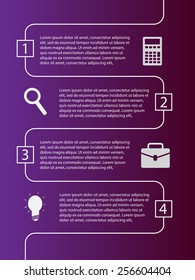 Infographics line with business icons