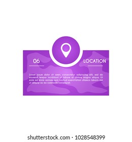 infographics. Location icon table
