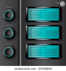 infographics with a luminous display