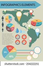 Infographics Map Showing Different Locations: เวกเตอร์สต็อก (ปลอดค่า ...