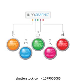 infographics map Vector business template for presentation. 