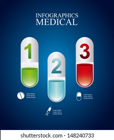 infographics medical over blue background vector illustration 