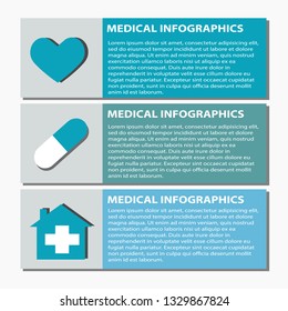 Infographics of medical set 