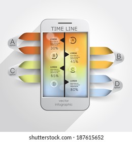 infographics mobile timelines / concept design vector illustration