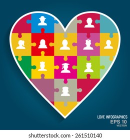 infographics with a model love.