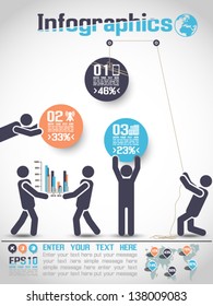 INFOGRAPHICS MODERN BUSINESS BUBBLE ICON MAN STYLE 2