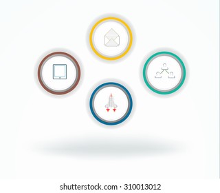 Infographics modern design process template. Vector . Can be used for workflow layout, diagram, number options, web design, timeline, workflow, layout.