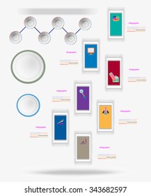 Infographics modern design process template. Can be used for workflow layout, diagram, number options, web design, timeline, workflow, layout. Vector.