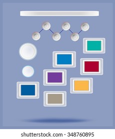 Infographics modern design process template. Vector . Can be used for workflow layout, diagram, number options, web design, timeline, workflow, layout.