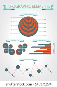 Infographics. Modern statistic infographics elements set. Vector.