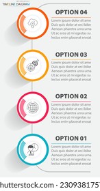 Infographics modern template elements with 4 options.Vector design can be used for displaying charts data business and marketing presentation.
