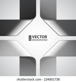 Infographics moebius origami gray shiny paper triangles on white background. RGB EPS 10 vector illustration