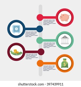 Infographics Money design, vector illustration