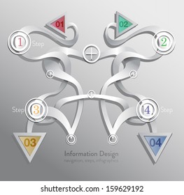 Infographics navigation ribbon design