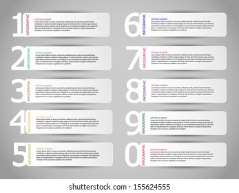 Infographics number options