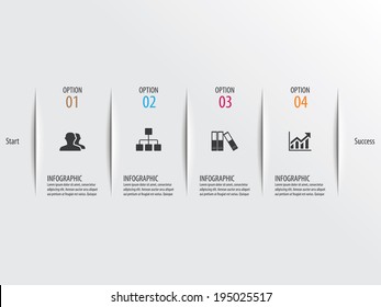 Infographics number options template