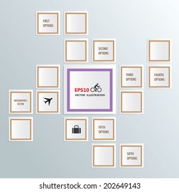Infographics number options template