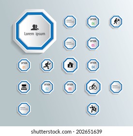 Infographics number options template