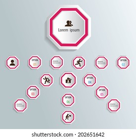 Infographics number options template