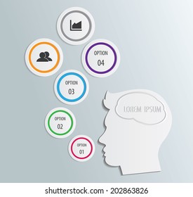 Infographics number options template
