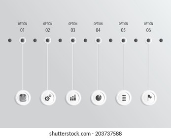 Infographics number options template