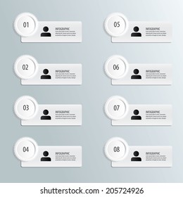 Infographics number options template