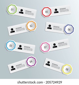 Infographics number options template