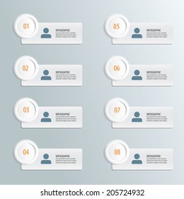 Infographics number options template