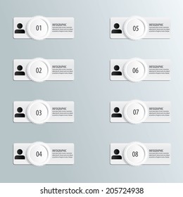 Infographics number options template