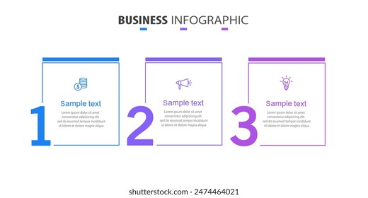 Plantilla de opciones de número de infografías con 3 opciones o pasos . Se puede utilizar para el diseño del flujo de trabajo, diagrama, opciones de negocio, Anuncio, Diseño web
