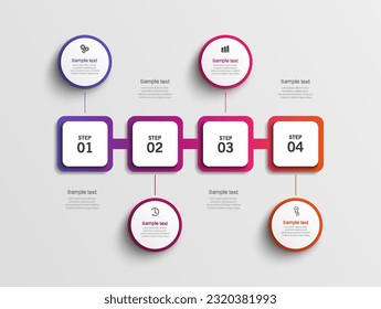 Infographics number options template with  4 steps . Can be  used for workflow layout, diagram, business  options, banner, web design