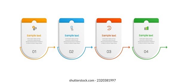 Infographics number options template with  4 steps . Can be  used for workflow layout, diagram, business  options, banner, web design
