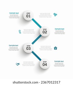 Infographics number options template with  4 steps . Can be  used for workflow layout, diagram, business  options, web design