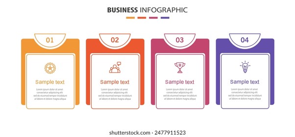 Plantilla de opciones numéricas de infografías con 4 opciones o pasos . Se puede utilizar para el diseño del flujo de trabajo, diagrama, opciones de negocio, Anuncio, Diseño web