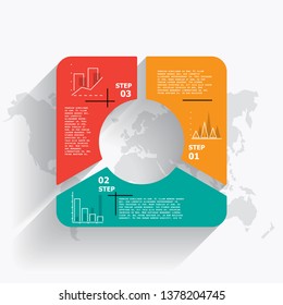Infographics number options template. Can be used for workflow layout, diagram, business step options