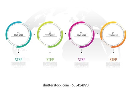 Vorlage für Infografik-Zahlenoptionen. Kann für Arbeitsablaufplan, Diagramm, Business Step Optionen, Banner verwendet werden. Vektordesign.