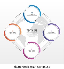 Infographics number options template. Can be used for work flow layout, diagram, business step options, banner. Vector design.