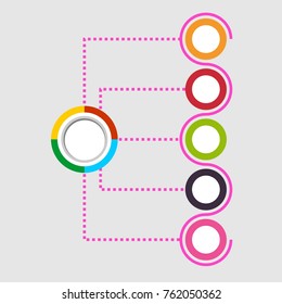 Infographics number options template. Can be used for work flow layout, diagram, business step options, banner. Vector design.