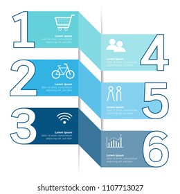 Infographics number options template. Vector illustration.