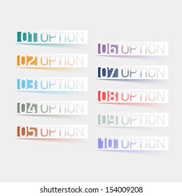 Infographics number options template. Vector.