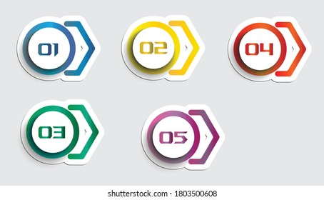 infographics number template modern presentation concept