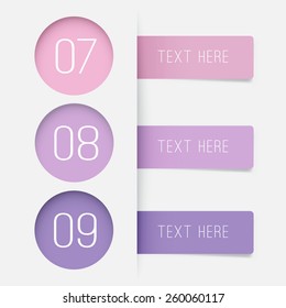 Infographics number template : Vector Illustration