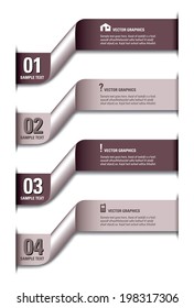 Infographics Numbered Banners. Modern Design Template. 